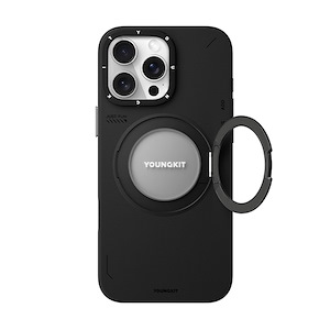 قاب یانگکیت iPhone 16 Pro Max مدل Leather 360° Rotation Ring Stand
